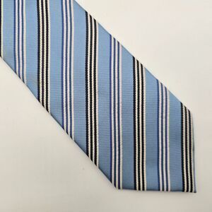 Donald Trump Signature Collection Blue Striped 100% Silk Necktie - 3.75x60